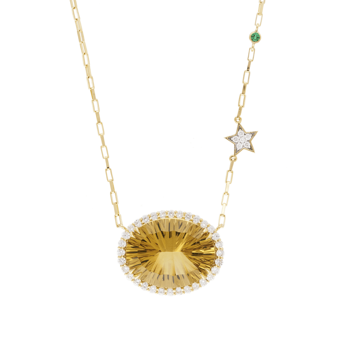 Capella 18k Gold Citrine Necklace