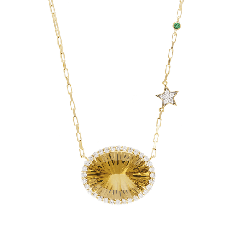 Capella 18k Gold Citrine Necklace