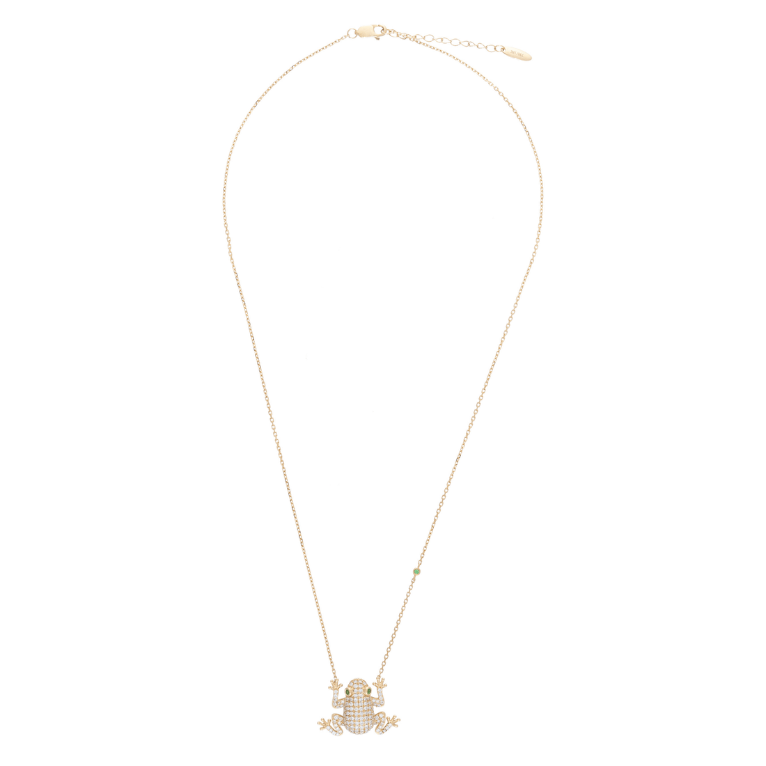 Amazonica Frog 18k Gold Diamond Necklace