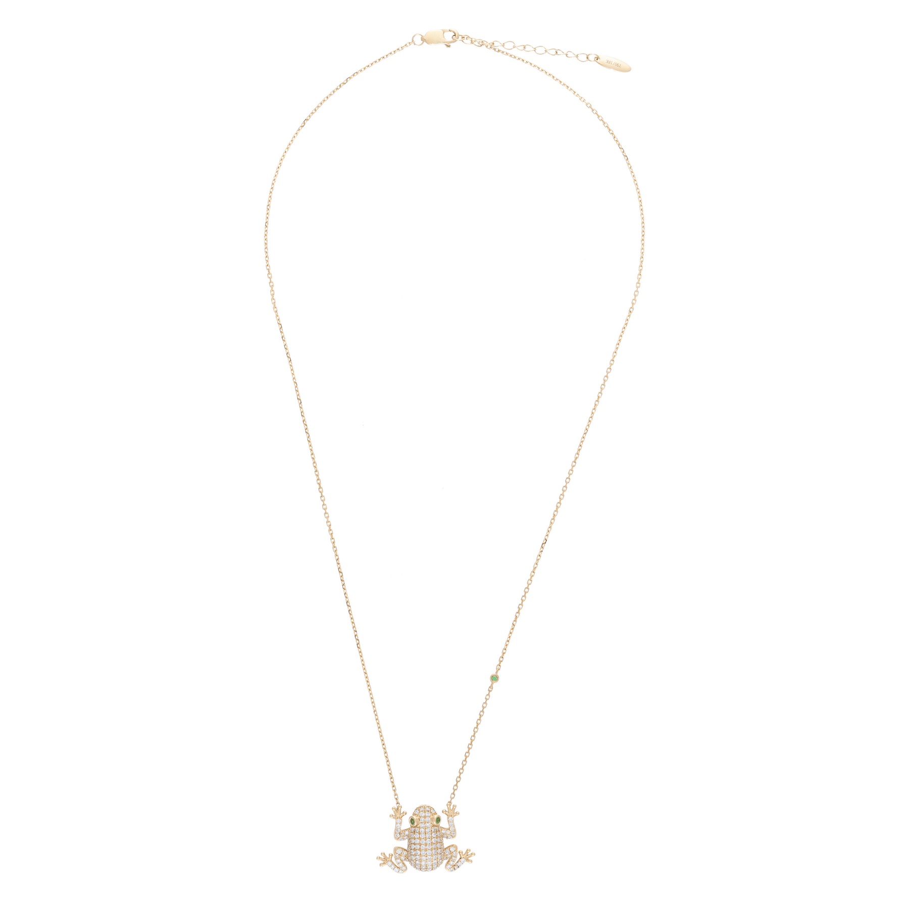 Amazonica Frog 18k Gold Diamond Necklace
