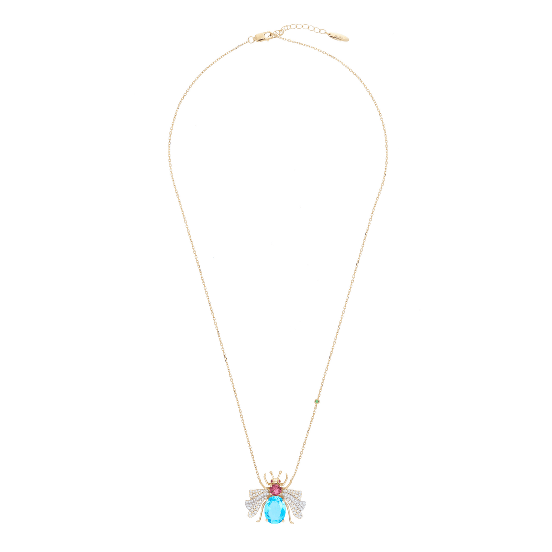 Candy 18k Gold Blue Topaz Necklace