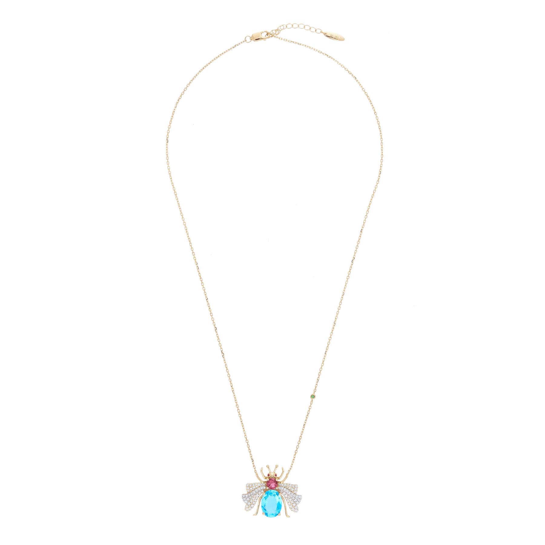 Candy 18k Gold Blue Topaz Necklace