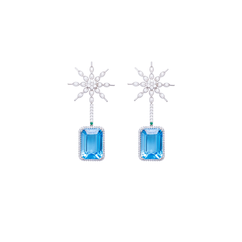 Eternity Swiss Blue Earrings
