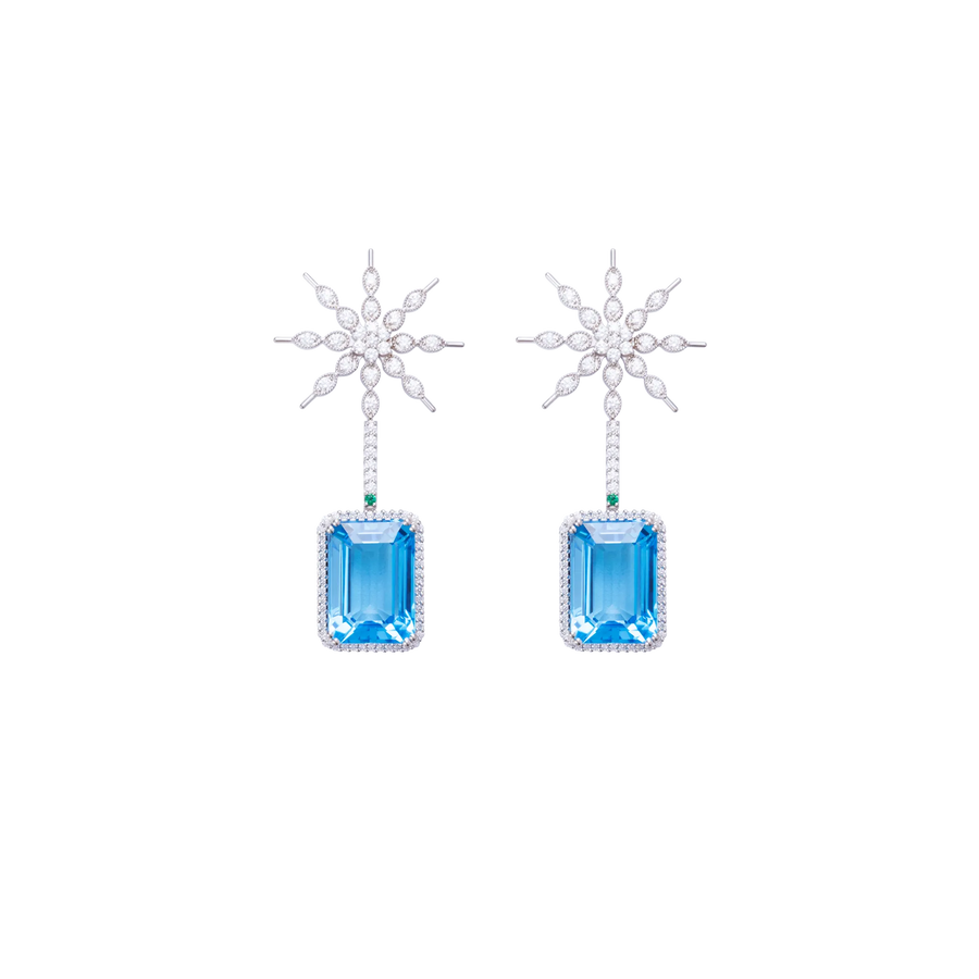 Eternity Swiss Blue Earrings