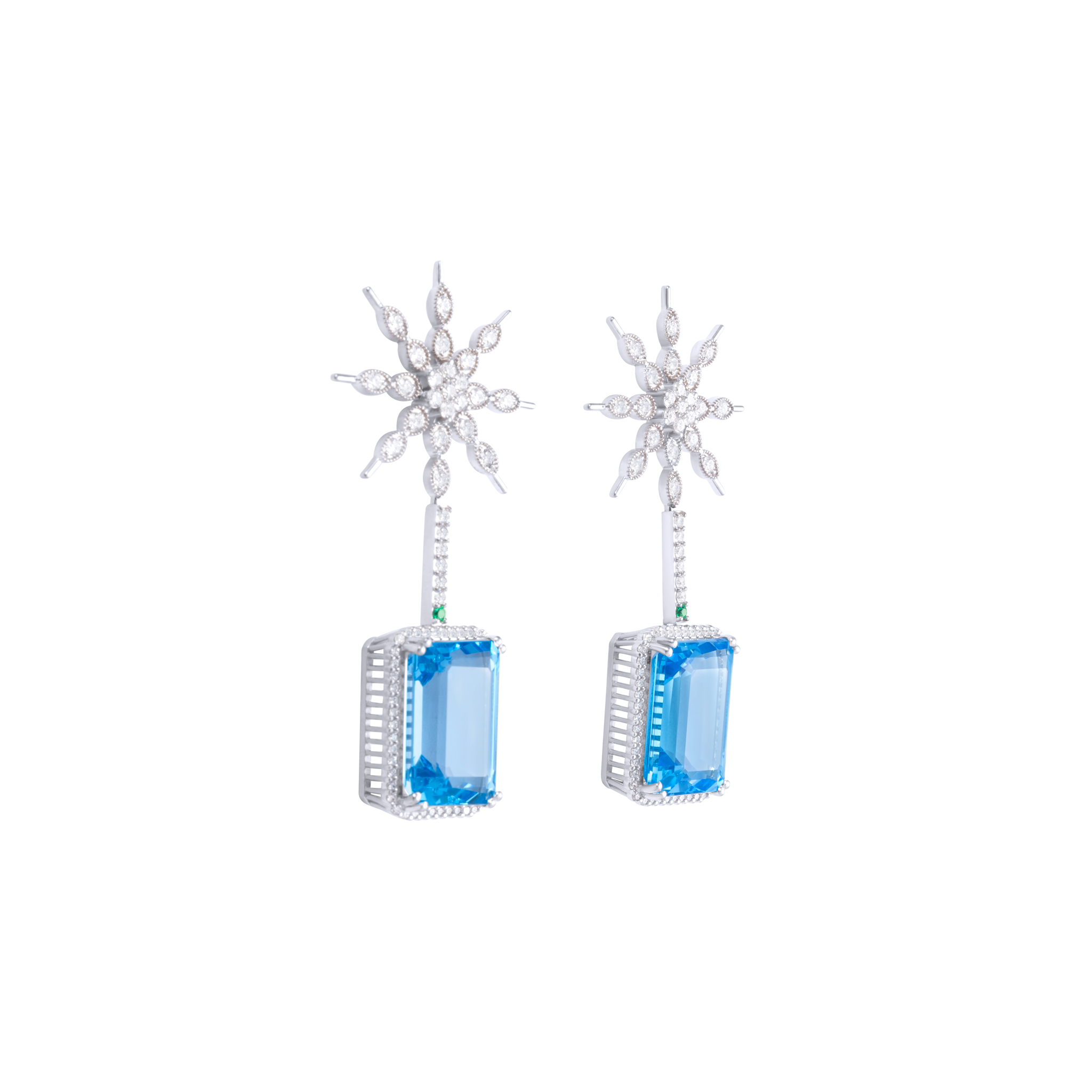 Eternity Swiss Blue Earrings