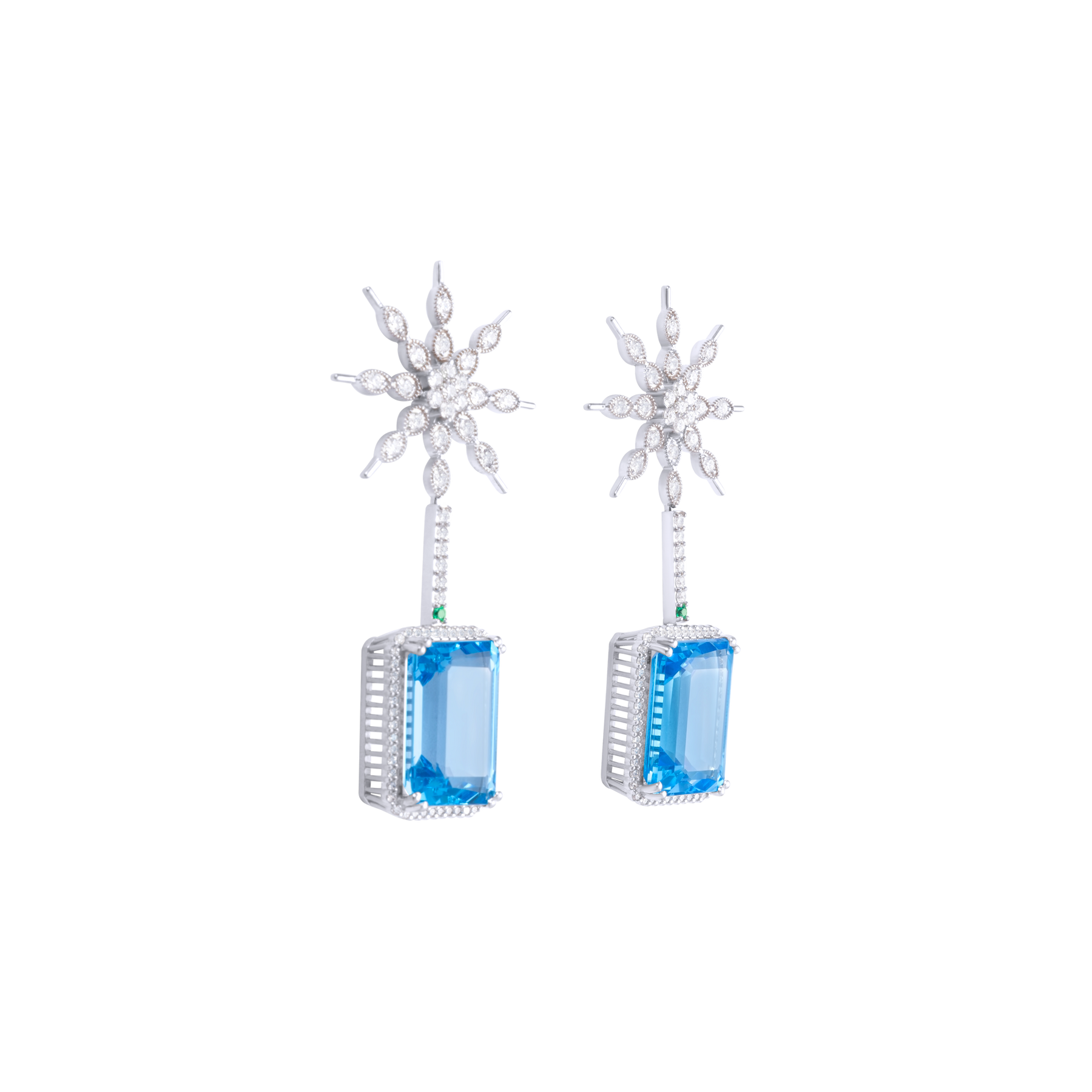 Eternity Swiss Blue Earrings