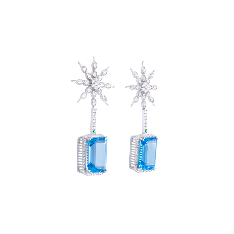 Eternity Swiss Blue Earrings