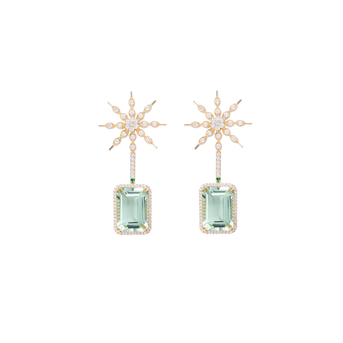 Eternity Green Amethyst Earrings