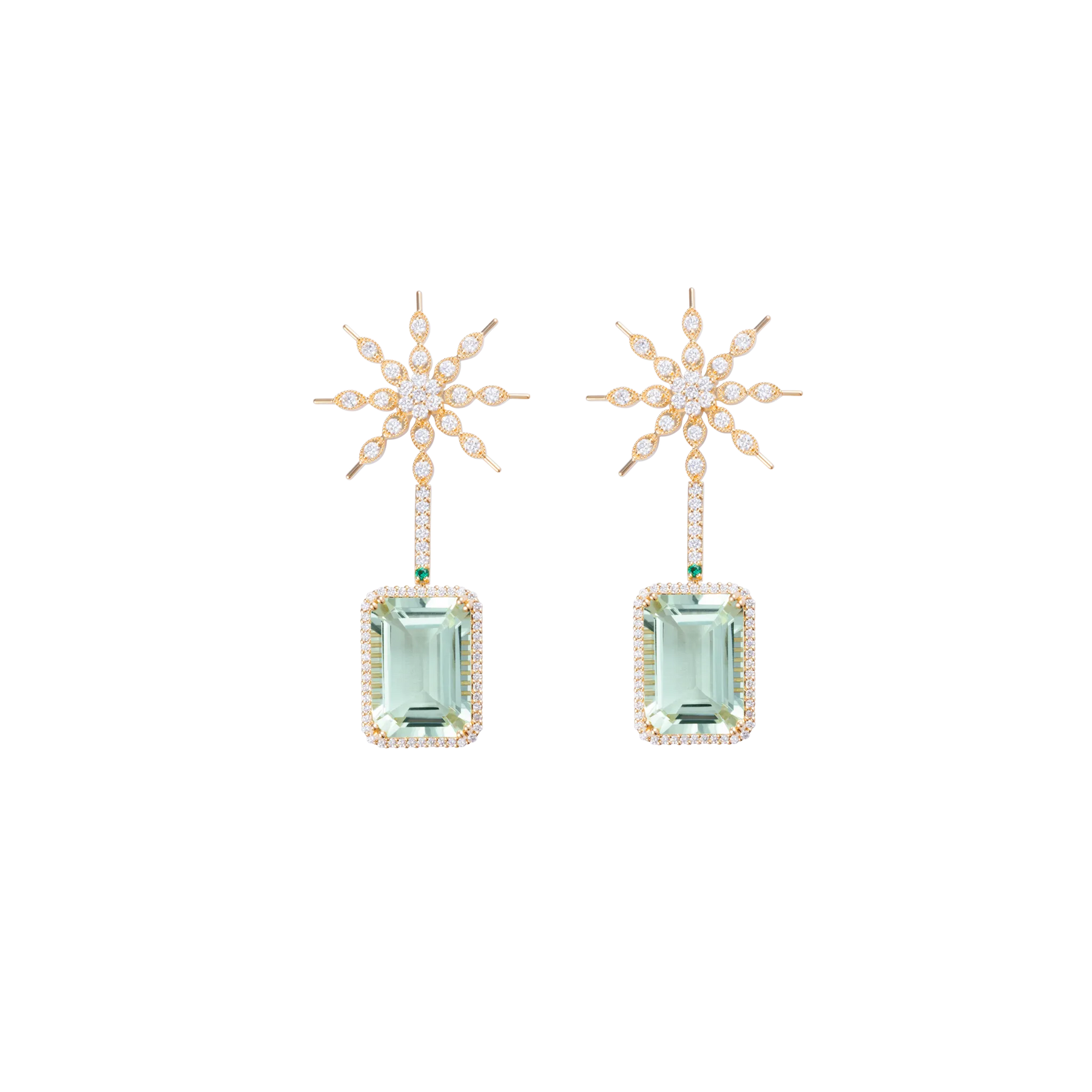 Eternity Green Amethyst Earrings