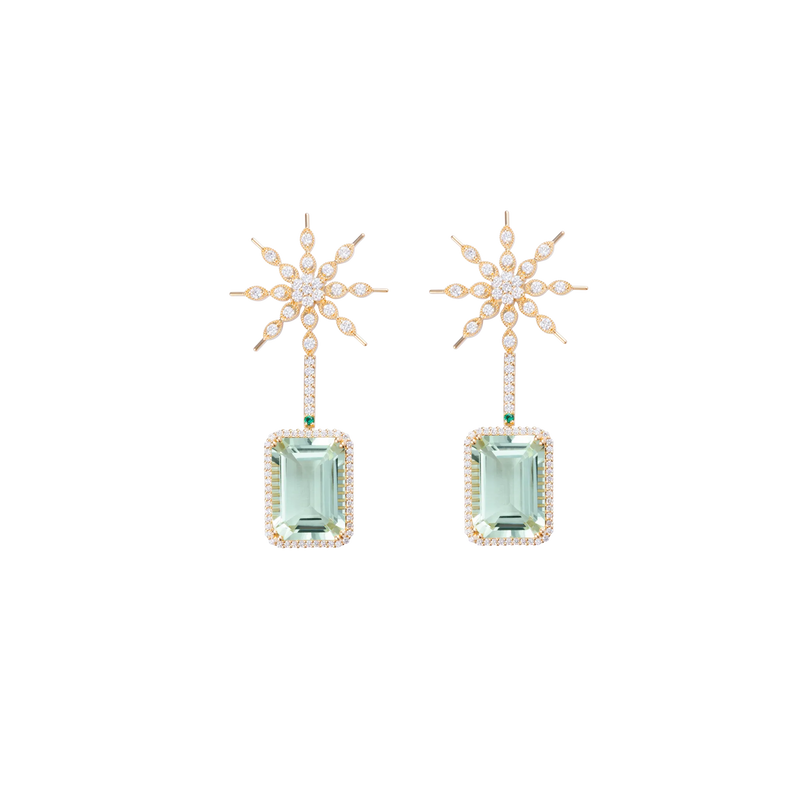 Eternity Green Amethyst Earrings