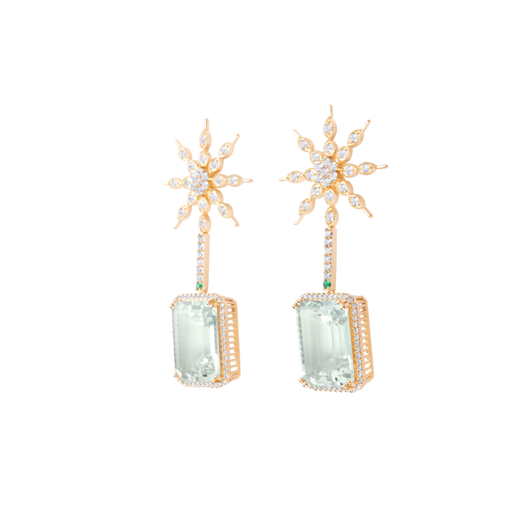 Eternity Green Amethyst Earrings