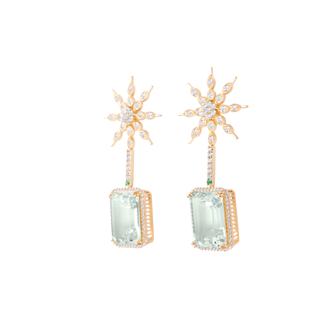 Eternity Green Amethyst Earrings