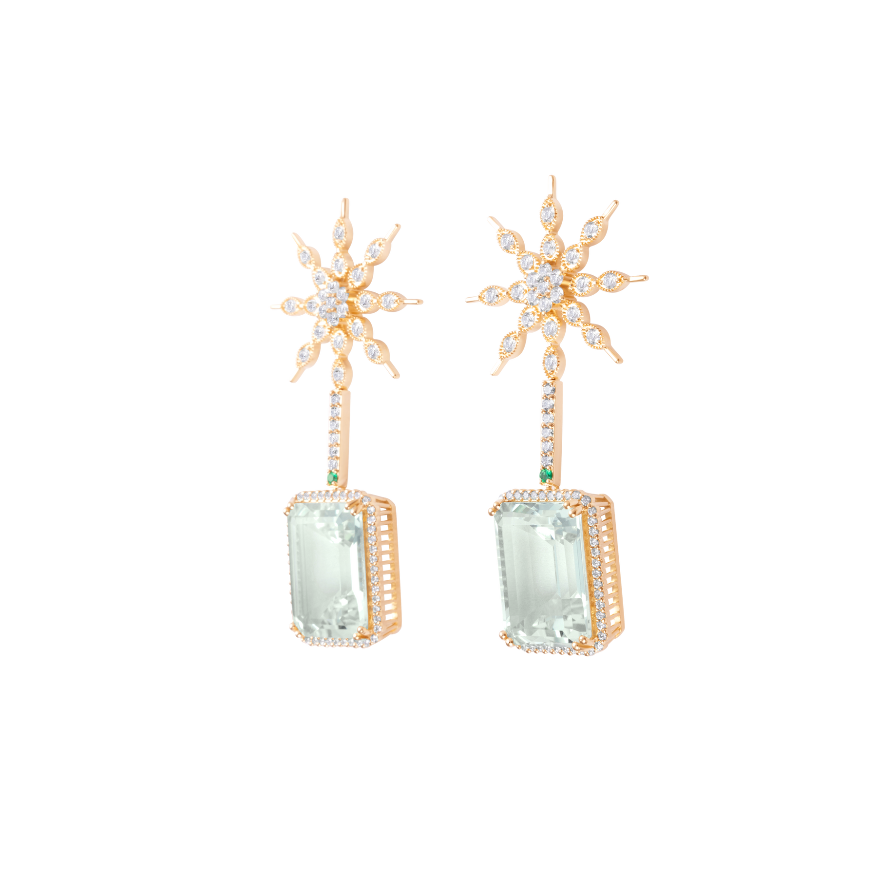 Eternity Green Amethyst Earrings