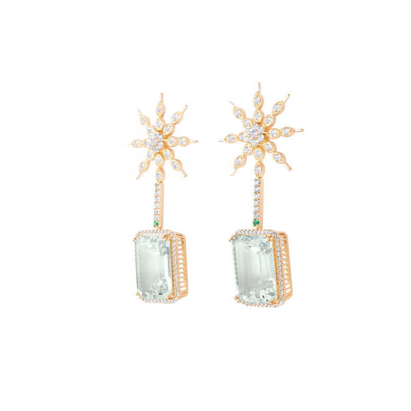 Eternity Green Amethyst Earrings