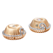 Spora Funghi 18K Gold Diamond Studs