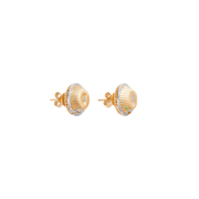 Spora Funghi 18K Gold Diamond Studs