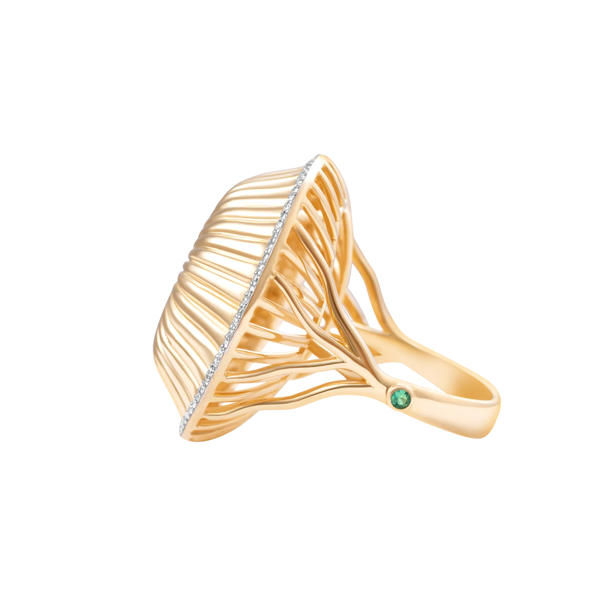 Spora Funghi 18K Gold Diamond Ring
