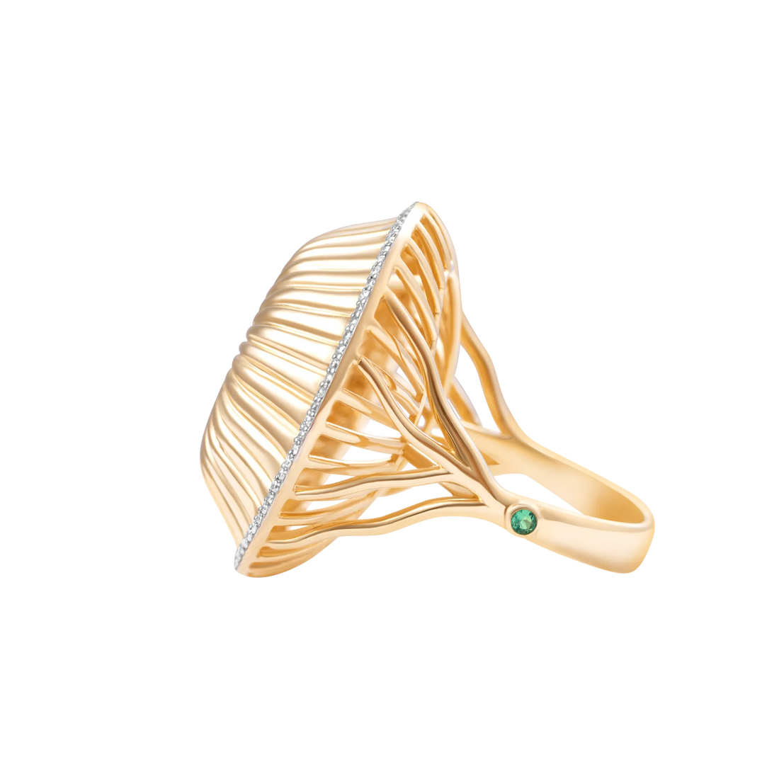 Spora Funghi 18K Gold Diamond Ring