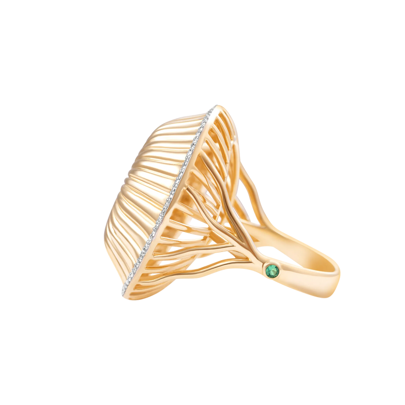 Spora Funghi 18K Gold Diamond Ring
