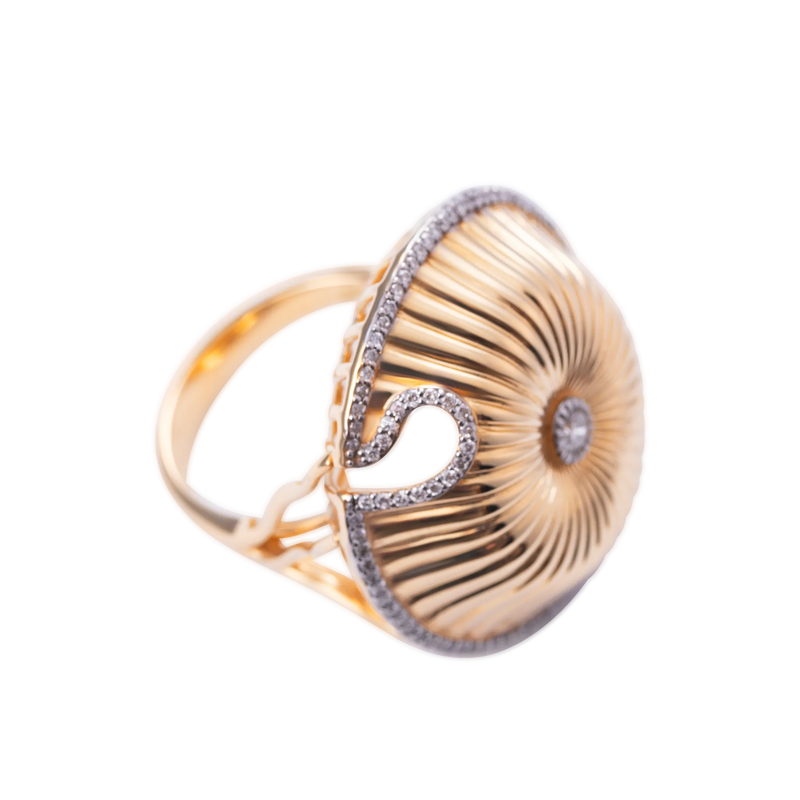Spora Funghi 18K Gold Diamond Ring