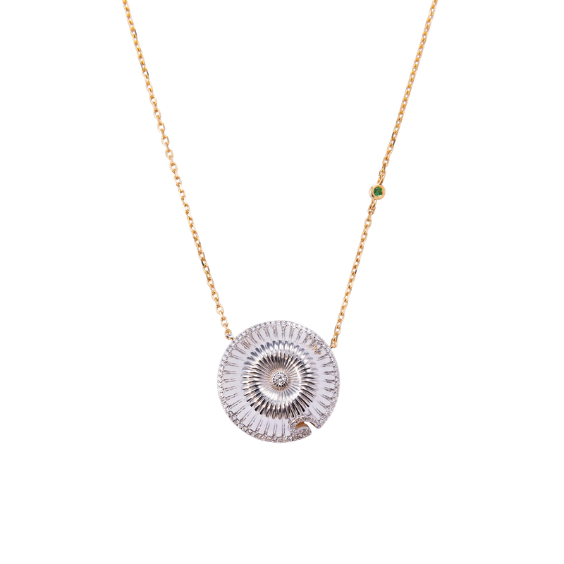 Spora Funghi White Gold Diamond Necklace