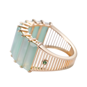 Mosaik Green Jade Ring