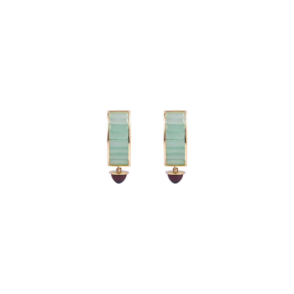 Iridia Green Jade Earrings