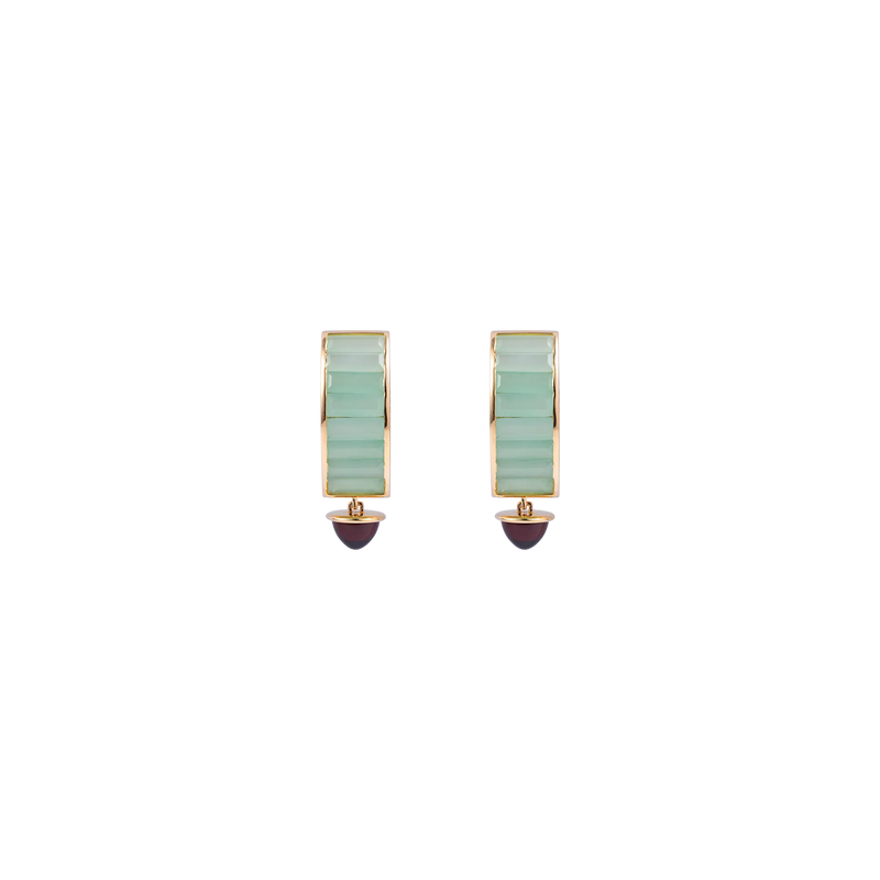 Iridia Green Jade Earrings