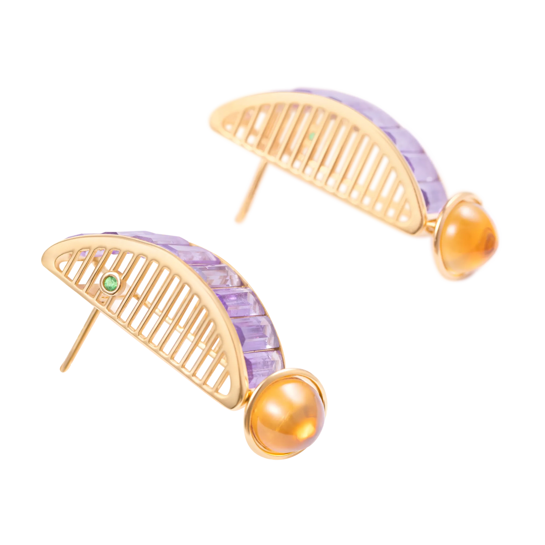 Iridia Amethyst Earrings