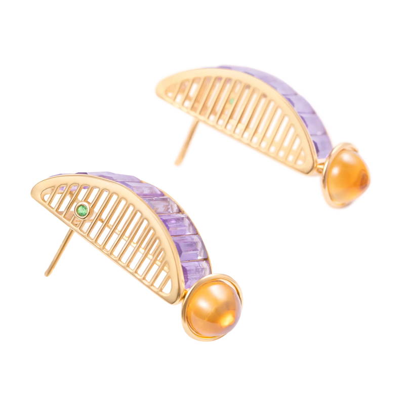 Iridia Amethyst Earrings