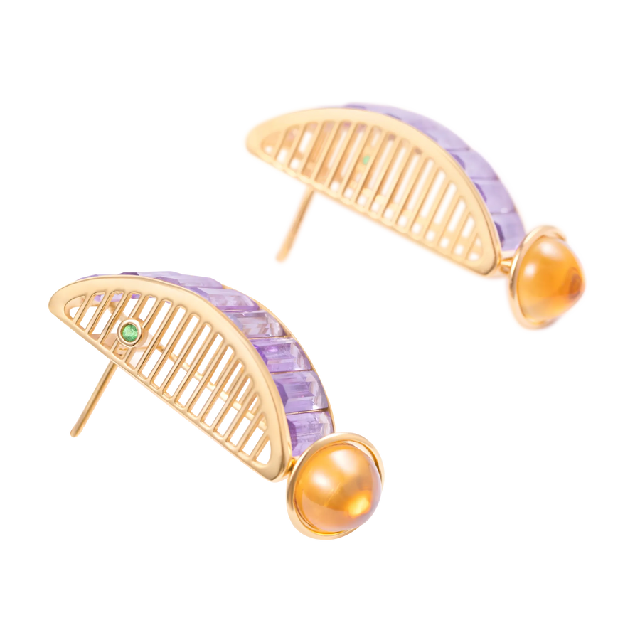 Iridia Amethyst Earrings