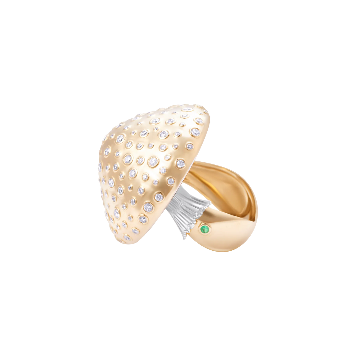 Mycelium Funghi 18K Gold Diamond Ring