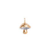 Mycelium Funghi 18K Gold Diamond Pendant