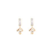 Mycelium Funghi 18K Gold Diamond Earrings