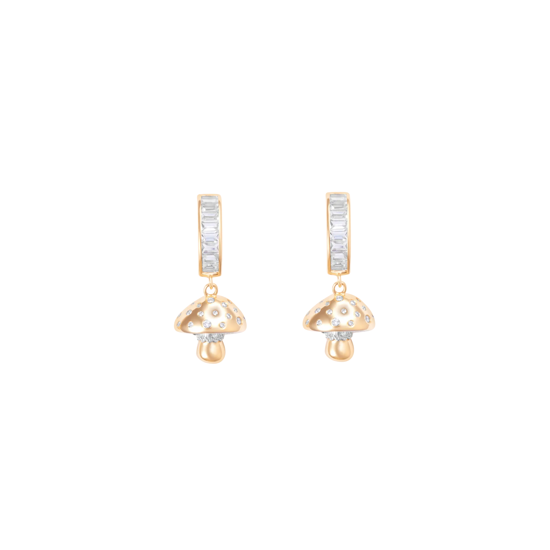 Mycelium Funghi 18K Gold Diamond Earrings