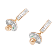 Mycelium Funghi 18K Gold Diamond Earrings