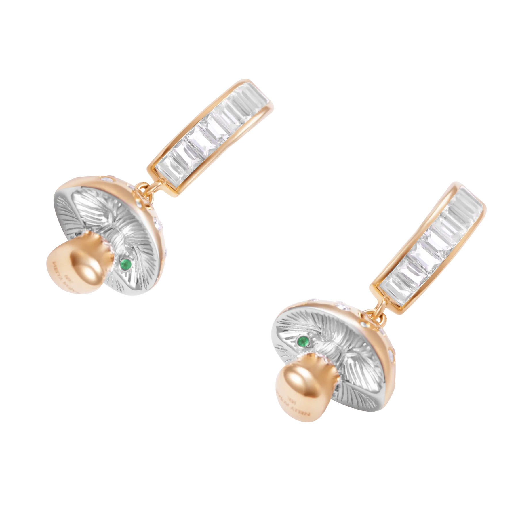 Mycelium Funghi 18K Gold Diamond Earrings