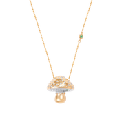 Mycelium Funghi 18K Gold Diamond Necklace