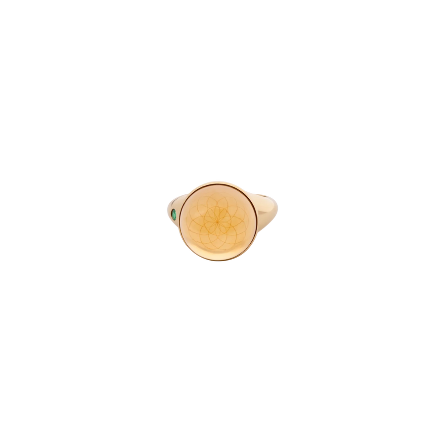 Torus Citrine Chunky Ring