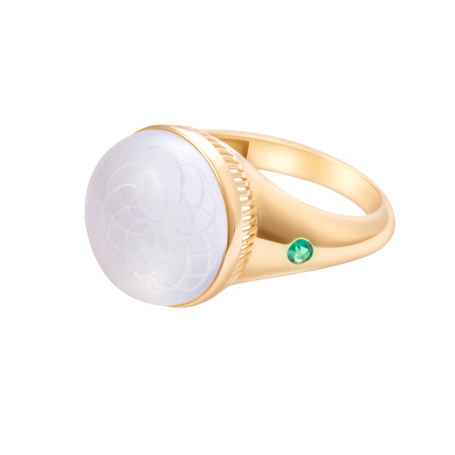 Torus Crystal Quartz Chunky Ring