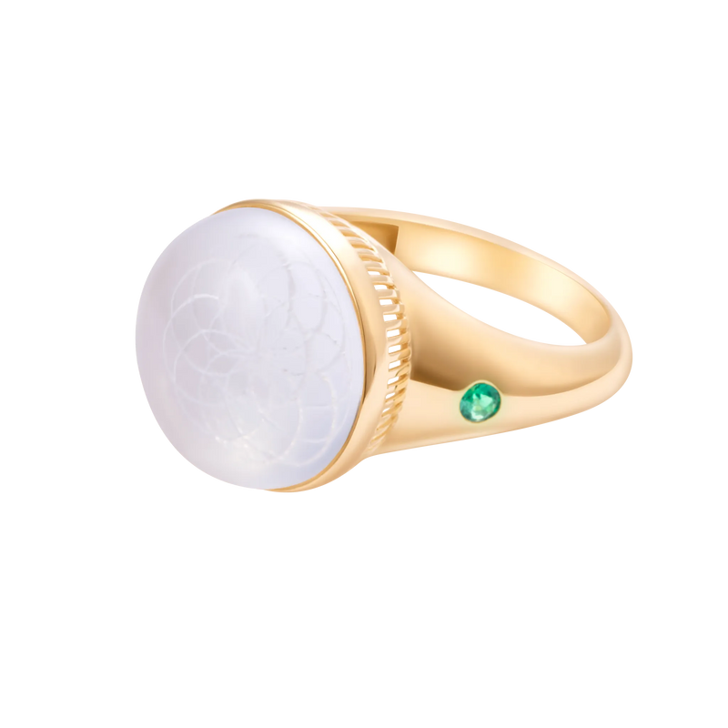 Torus Crystal Quartz Chunky Ring
