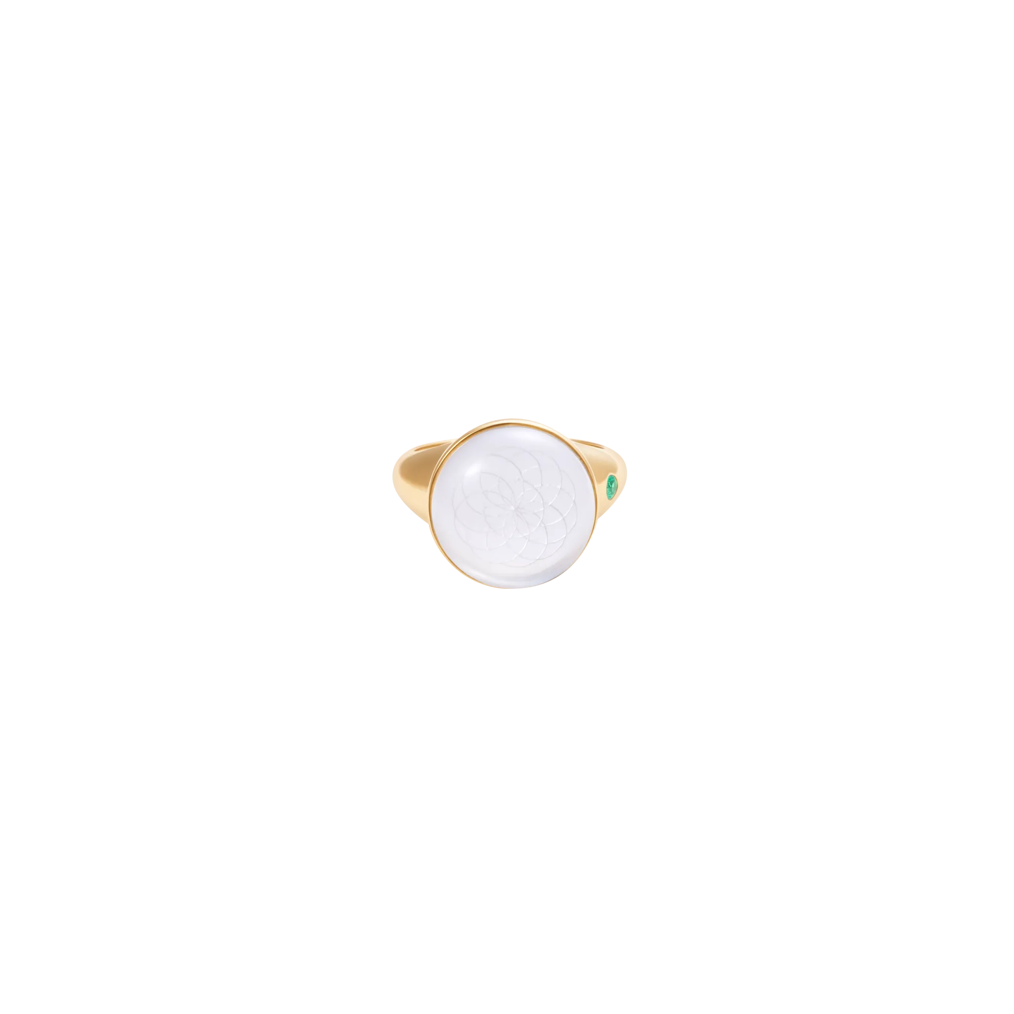 Torus Crystal Quartz Chunky Ring