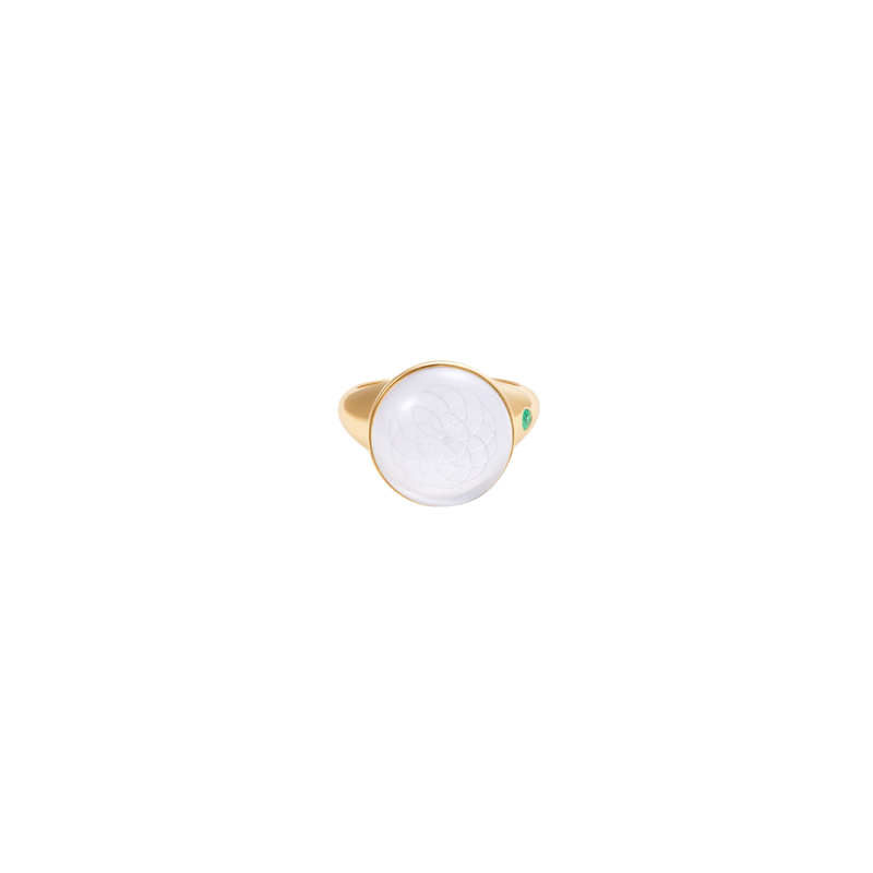 Torus Crystal Quartz Chunky Ring