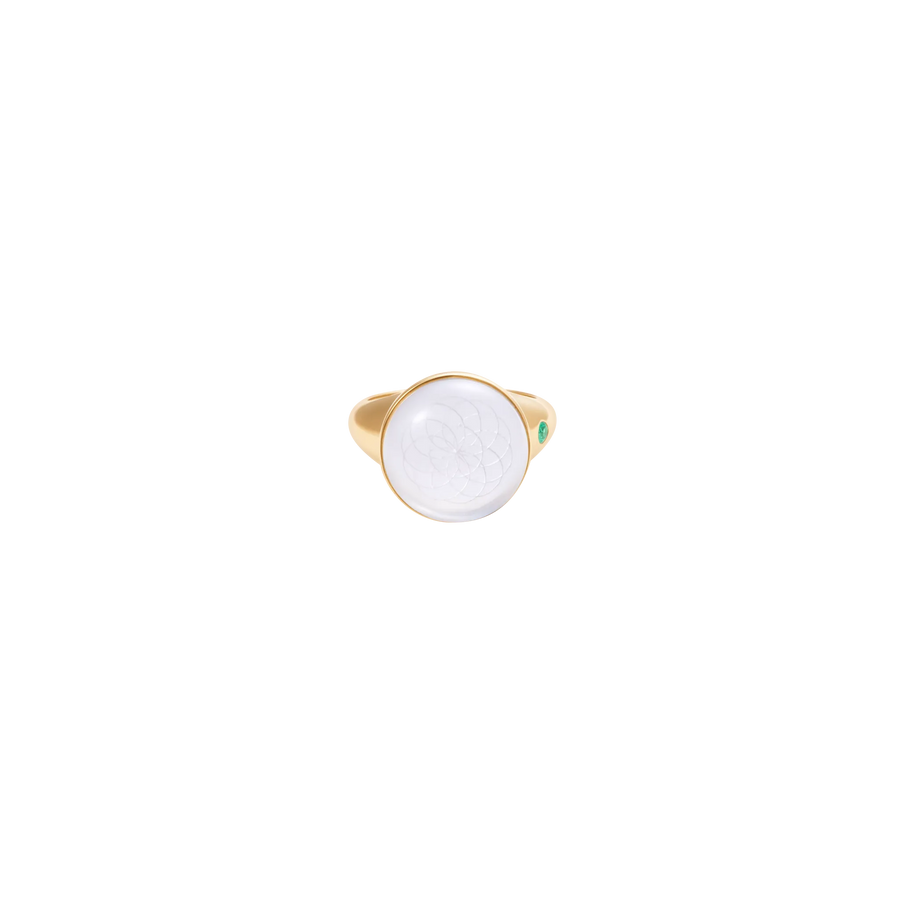 Torus Crystal Quartz Chunky Ring