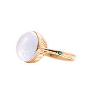 Torus Crystal Quartz Pinky Ring