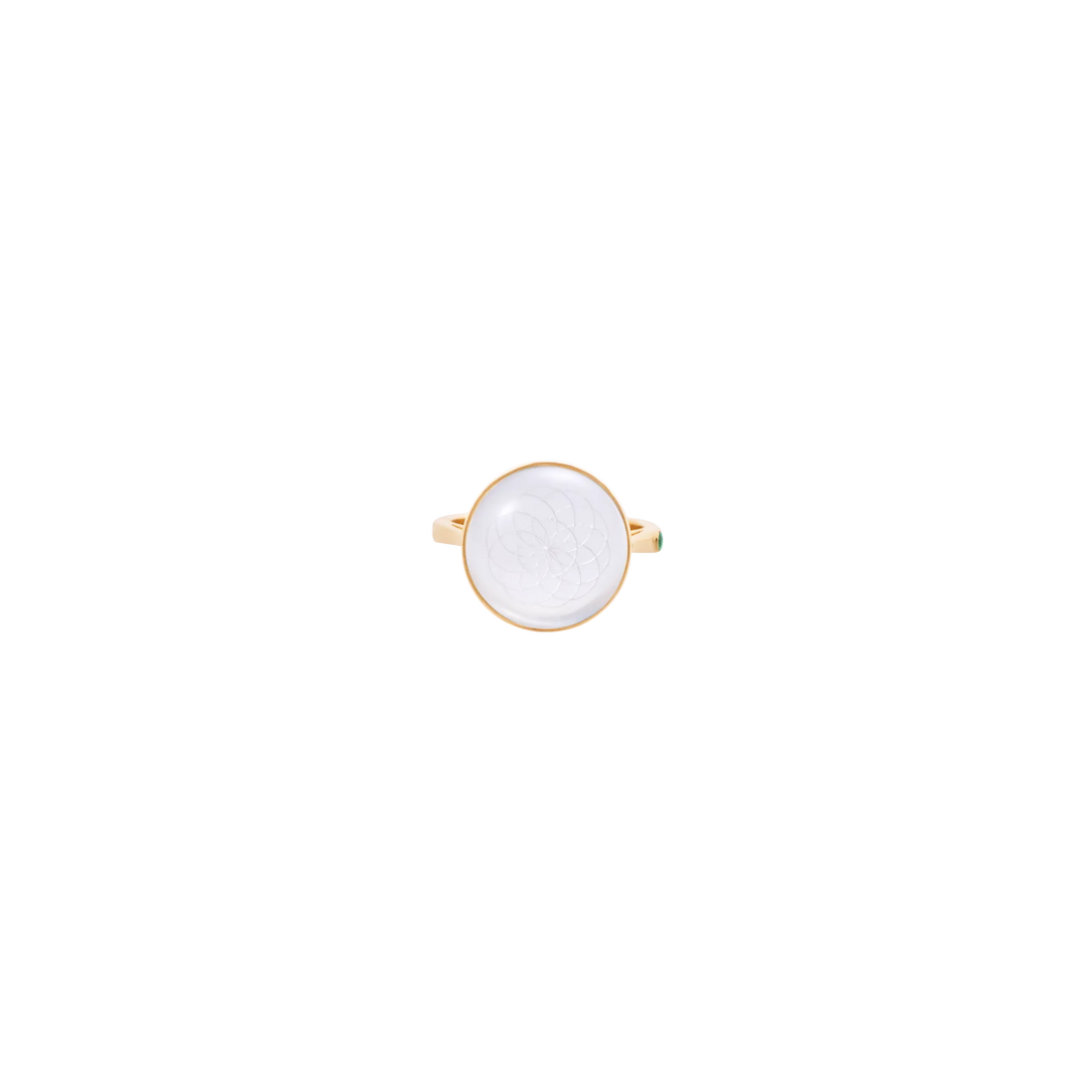 Torus Crystal Quartz Pinky Ring