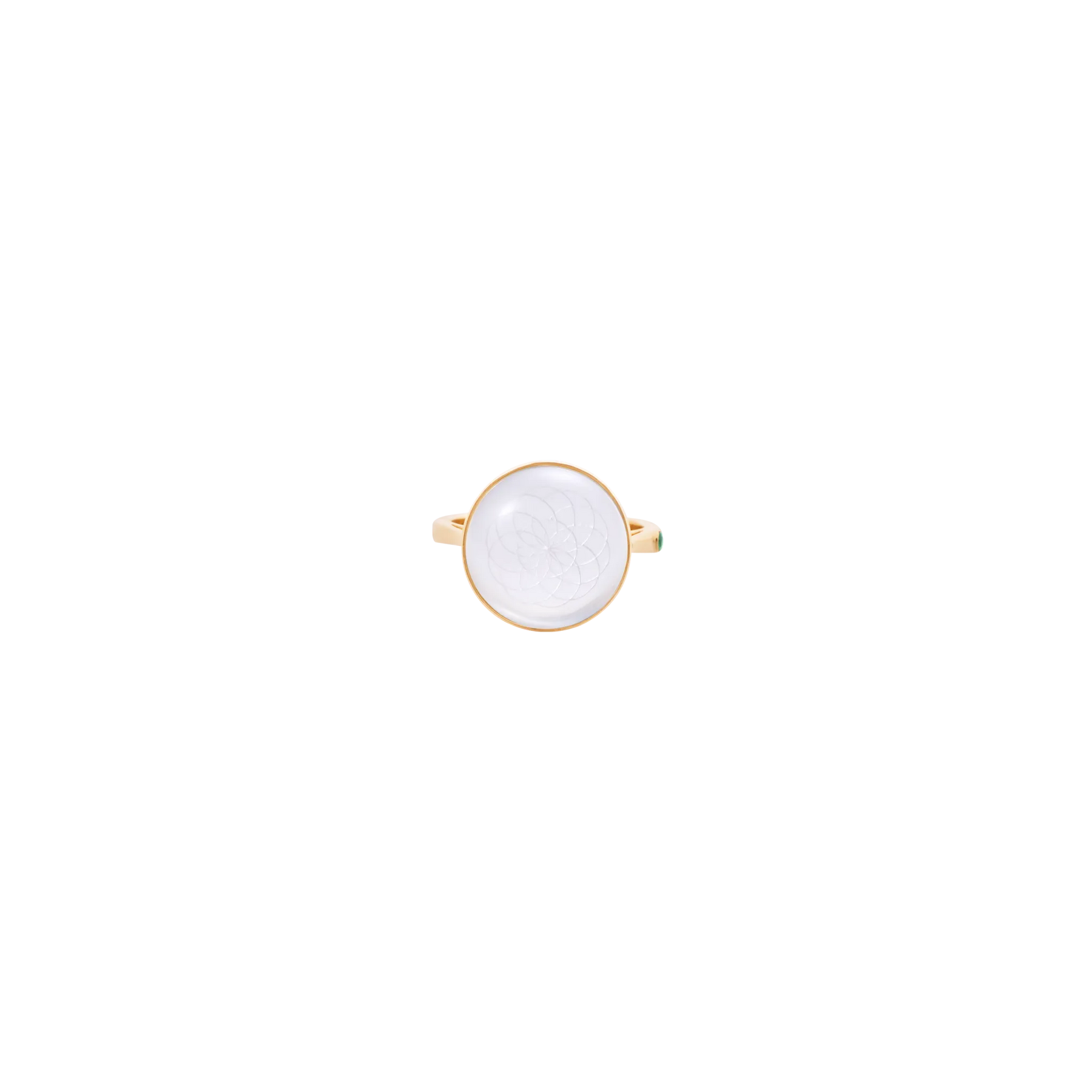 Torus Crystal Quartz Pinky Ring