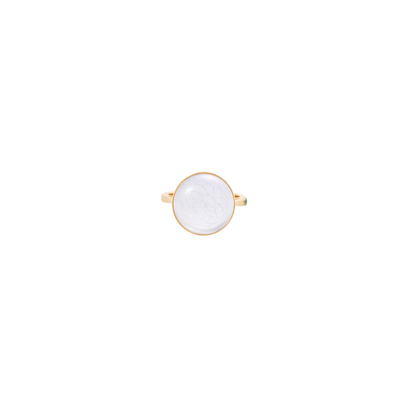 Torus Crystal Quartz Pinky Ring
