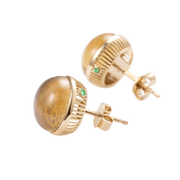 Torus Citrine Studs