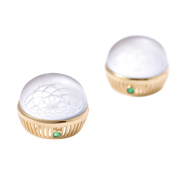 Torus Crystal Quartz Studs